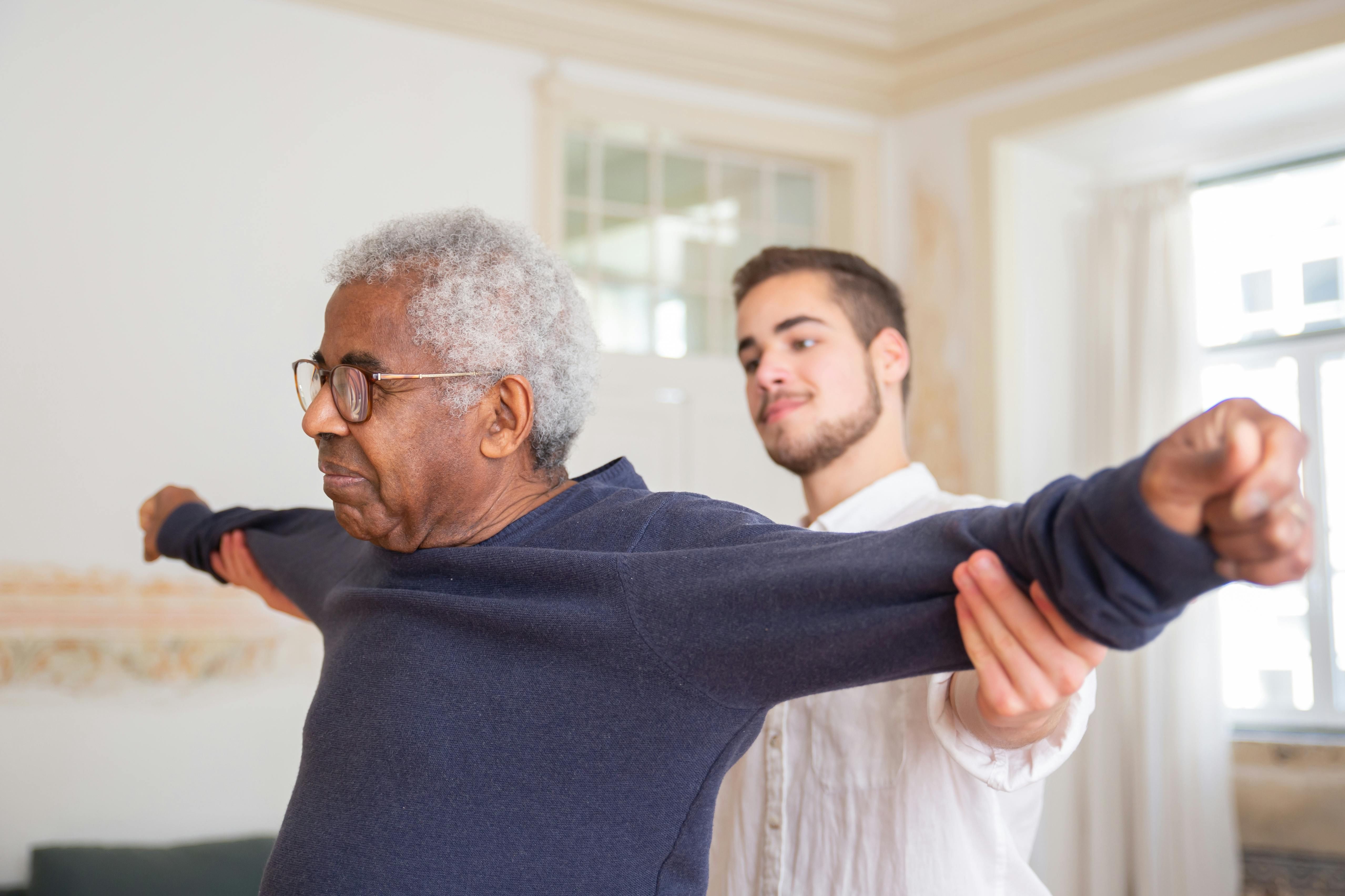 Resident in physical therapy session at The Waters of Wabash East
